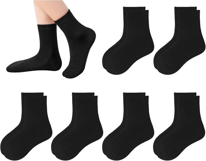 Lainlight Store 6 Pack Kids Socks Girls Socks for School Uniform Soft Cotton Seamless Toe Athletic Crew Socks - Image 1